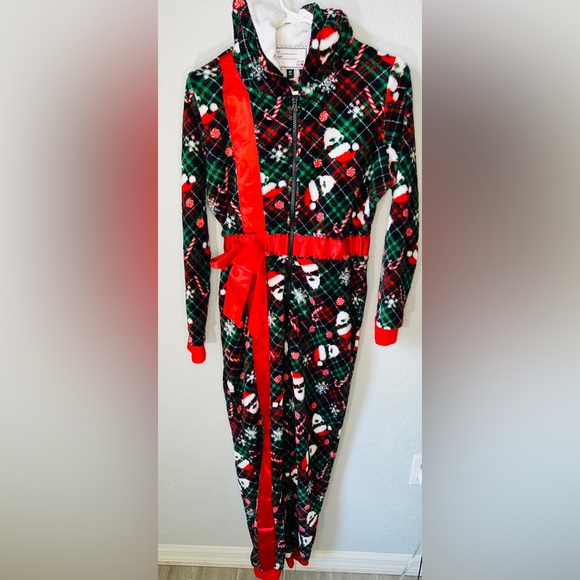 Derek Heart Women's Christmas Present Pajamas Union Suit M Christmas Onesie - Picture 5 of 9